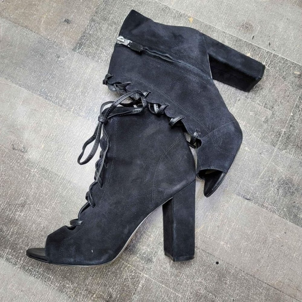 Sam Edelman Open Toe High Heels Black 8.5 - Picture 3 of 5